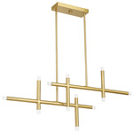 Manhattan Linear Chandelier - Brushed Gold / Frosted