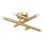 Manhattan Wall / Ceiling Light - Brushed Gold / Frosted