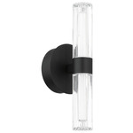 Ristretto Wall Sconce - Matte Black / Clear Ribbed / White