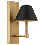 Mcgill Wall Sconce - Natural Brass / Black / Gold
