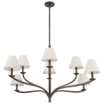 Bethany Chandelier - Forged Bronze / Natural