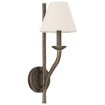 Bethany Wall Sconce - Forged Bronze / Natural