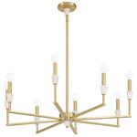 Montclair Chandelier - Brushed Gold / White