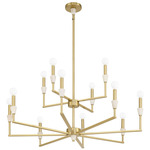 Montclair Chandelier - Brushed Gold / White