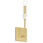 Montclair Wall Sconce - Brushed Gold / White