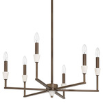 Montclair Chandelier - Forged Bronze / White