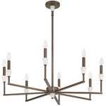 Montclair Chandelier - Forged Bronze / White