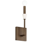 Montclair Wall Sconce - Forged Bronze / White