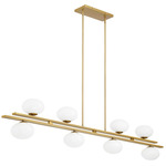Julep Linear Chandelier - Brushed Gold / Opal