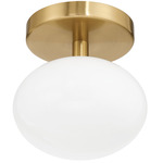 Julep Wall Sconce / Semi Flush Ceiling Light - Brushed Gold / Opal