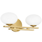 Julep Bathroom Vanity Light - Brushed Gold / Opal