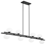 Julep Linear Chandelier - Matte Black / Opal