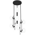 Julep Chandelier - Matte Black / Opal