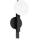 Julep Wall Sconce - Matte Black / Opal