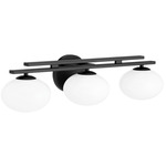 Julep Bathroom Vanity Light - Matte Black / Opal