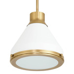 Doyle Pendant - Natural Brass / Matte White