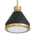 Doyle Pendant - Natural Brass / Matte Black