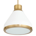 Doyle Pendant - Natural Brass / Matte White