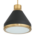 Doyle Pendant - Natural Brass / Matte Black