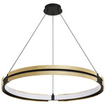 Grazia Chandelier - Brushed Gold / Matte Black / White