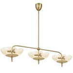 Fiorello Linear Chandelier - Brushed Gold / Smoked Amber