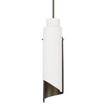 Enzio Pendant - Forged Bronze / Matte White