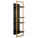 Belcanto Wall Cabinet - Brushed Brass / Charcoal Gray