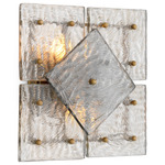 Hestia Wall Sconce - Vintage Brass / Clear