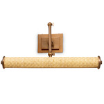 Luca Picture Wall Light - Antique Brass / Rattan