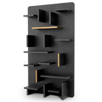 Highgrove Wall Cabinet - Brushed Brass / Charcoal Gray