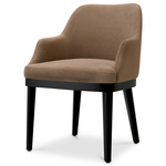 Costa Dining Chair w/ Shelf - Black / Sabino Brown