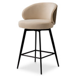 Camerota Stool - Sabino Beige / Walnut