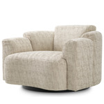 Marbella Swivel Chair - Black / Creststone Beige