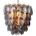 Elias Chandelier - Vintage Brass / Smoke