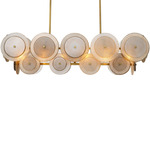 Hyde Chandelier - Vintage Brass / Clear