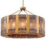 Elysian Chandelier - Antique Brass / Smoke