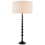 Arabella Table Lamp - Piano Black / Off White