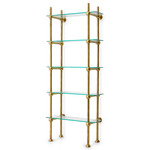 Monforte Wall Cabinet - Vintage Brass / Clear