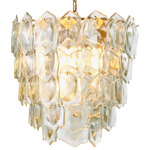 Elias Chandelier - Vintage Brass / Clear