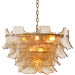 Clarendon Chandelier - Antique Brass / Champagne