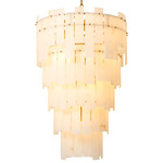 Greyson Alabaster Chandelier - Antique Brass / Alabaster