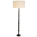 Arabella Floor Lamp - Piano Black / Off White