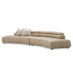 Marvella Sofa - Valente Beige Faux Leather