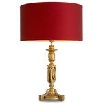 Francis Table Lamp - Antique Gold / Red
