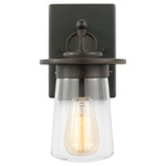 Tybee Outdoor Wall Light - Antique Bronze / Clear