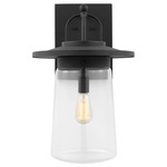Tybee Outdoor Wall Light - Black / Clear