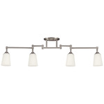 Track Lighting Four Light Kit - Brushed Nickel / Satin White