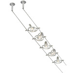 Tiella Accent Cable Kit 5 Head Light - Matte Nickel