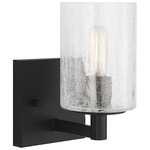 Parker Wall Sconce - Midnight Black / Clear Crackle