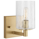 Parker Wall Sconce - Satin Bronze / Clear Crackle